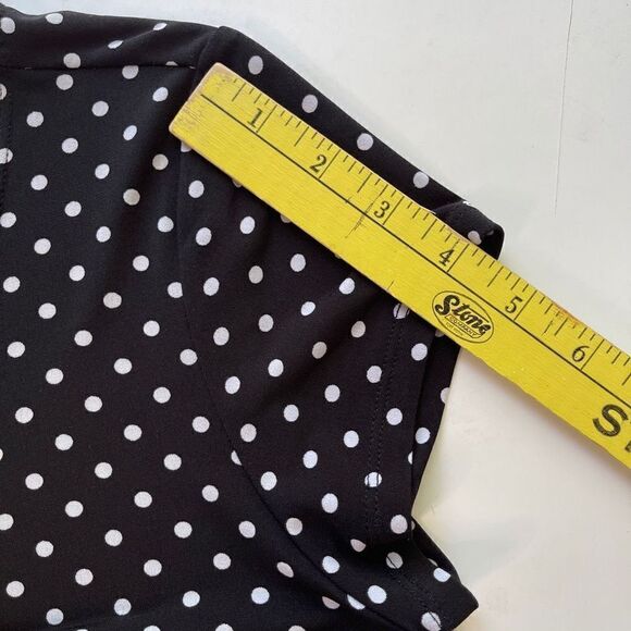 Ronni Nicole Women's Polka Dots Front Tie Short Sleeve Mini  Dress Black Size 10 - Picture 6 of 8